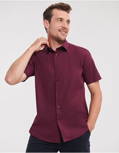 R-R-947M-0-Mens Short Sleeve Easy Care Fitted Shirt